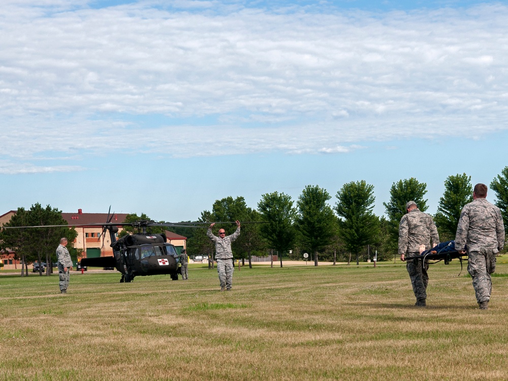 Military and local entities collaborate for MEDEVAC training