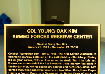 658th RSG dedicates Reserve Center to Col. Young-Oak Kim