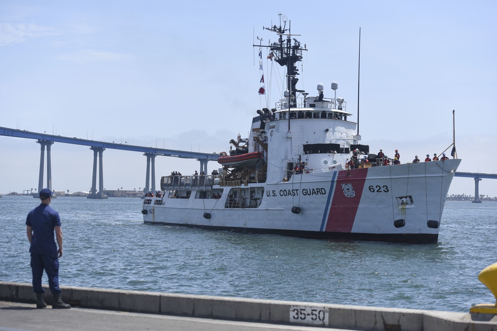 Coast Guard offloads approximately 7,800 kilos of cocaine seized in Eastern Pacific drug transit zone