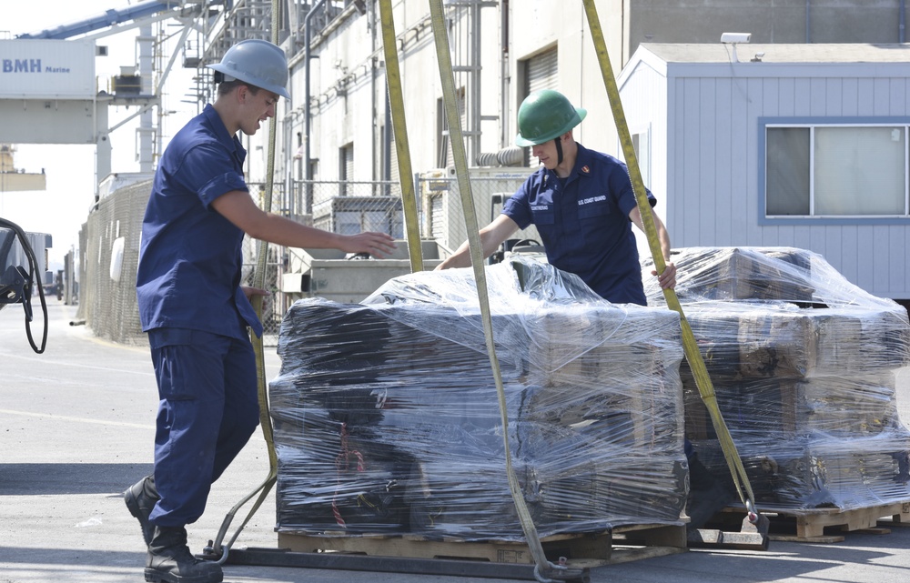 Coast Guard offloads approximately 7,800 kilos of cocaine seized in Eastern Pacific drug transit zone