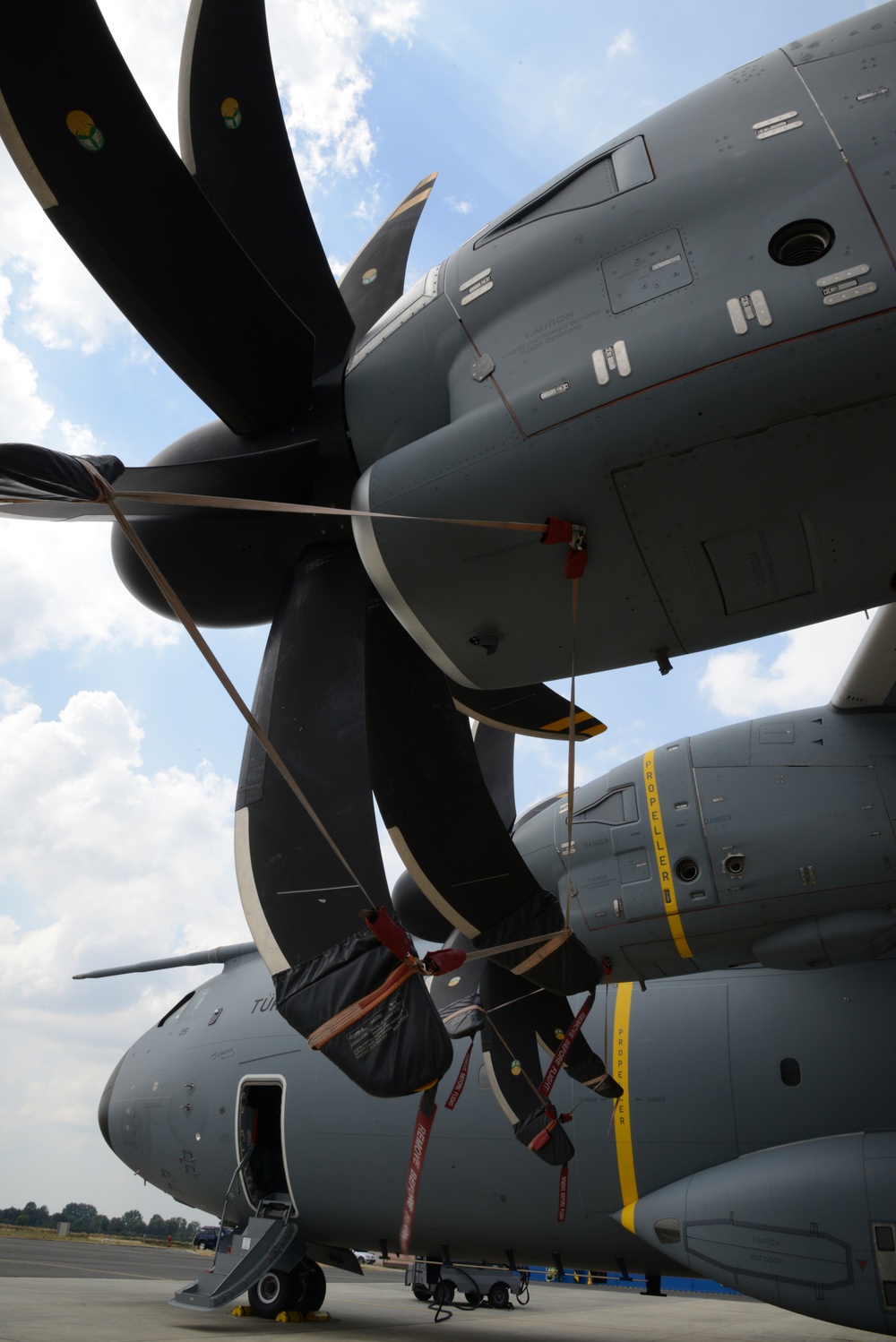 Fire fighter exercise 424th Air base Squadron Turkish Airbus A 400M