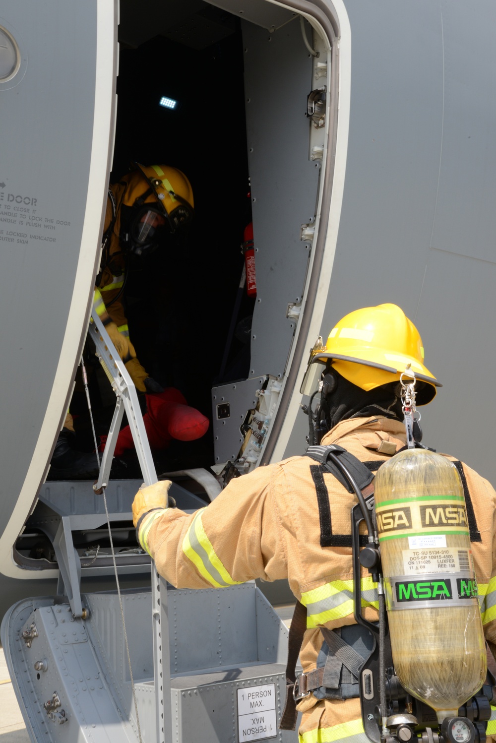 Fire fighter exercise 424th Air base Squadron Turkish Airbus A 400M