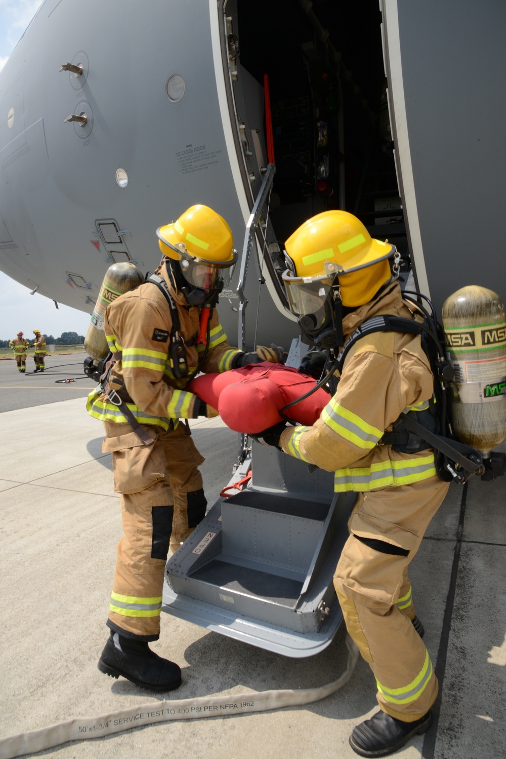 Fire fighter exercise 424th Air base Squadron Turkish Airbus A 400M