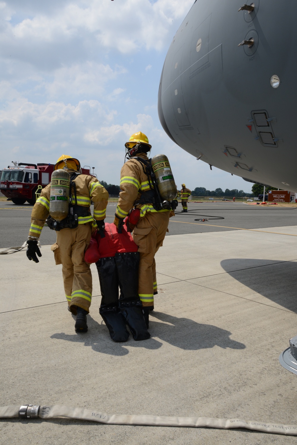 Fire fighter exercise 424th Air base Squadron Turkish Airbus A 400M