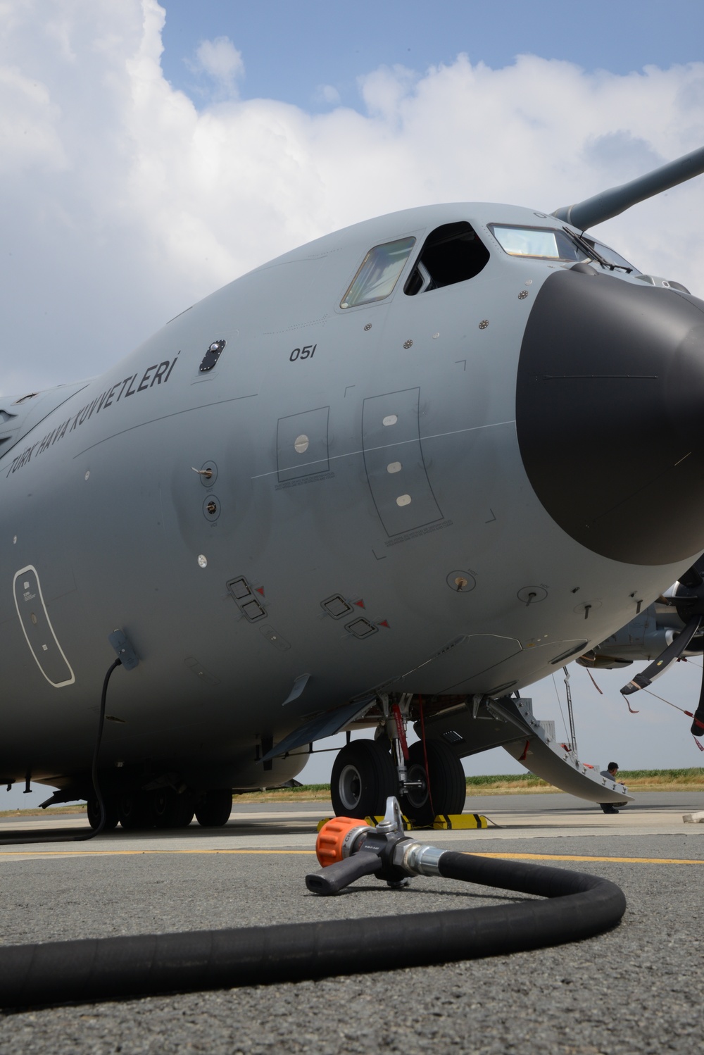 Fire fighter exercise 424th Air base Squadron Turkish Airbus A 400M