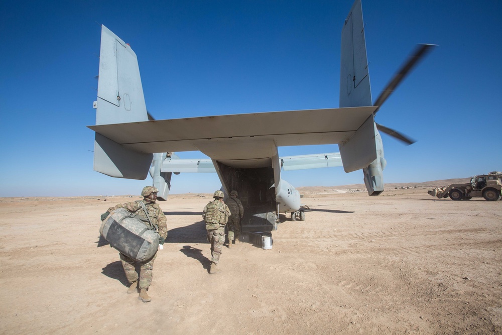 Marines conduct PAX flights and resupply in support of CJTF-OIR