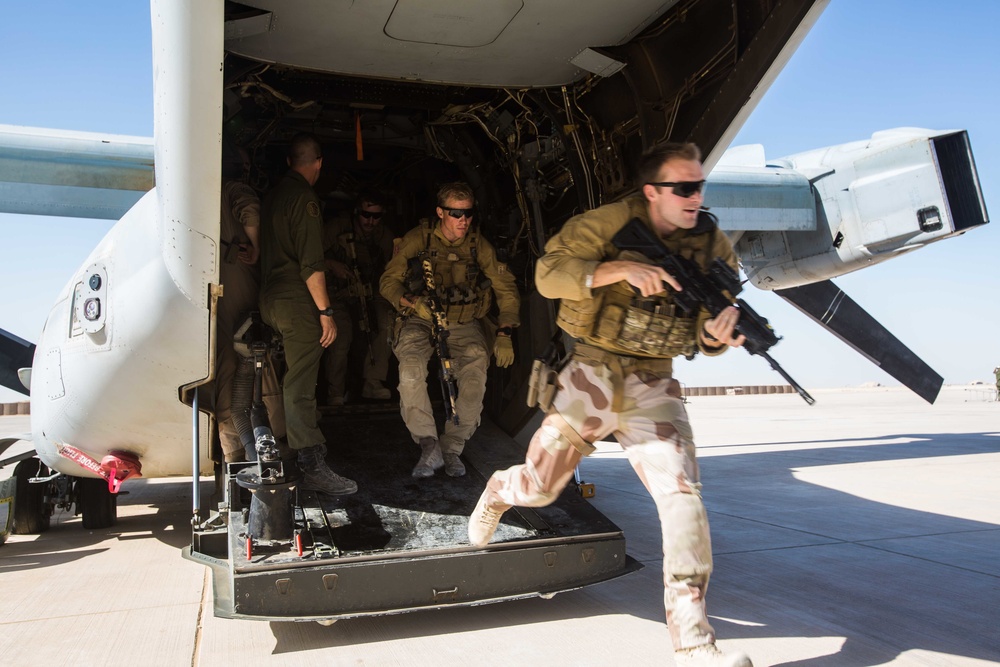 Norwegian troops familiarize with USMC Ospreys