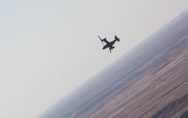 Ospreys conduct flight operations in support of CJTF-OIR