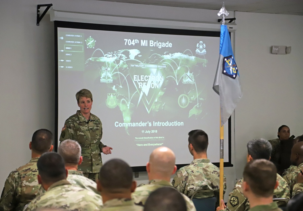 704th Military Intelligence Brigade commander hosts first town hall meeting