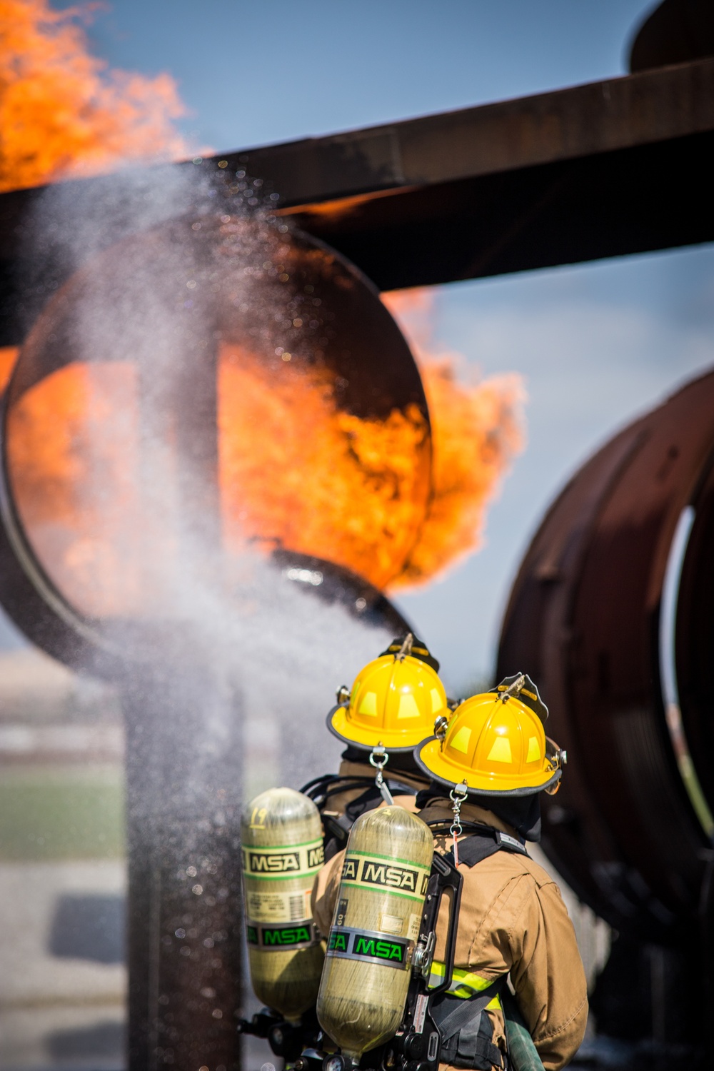 ANG firefighters conduct live-fire training