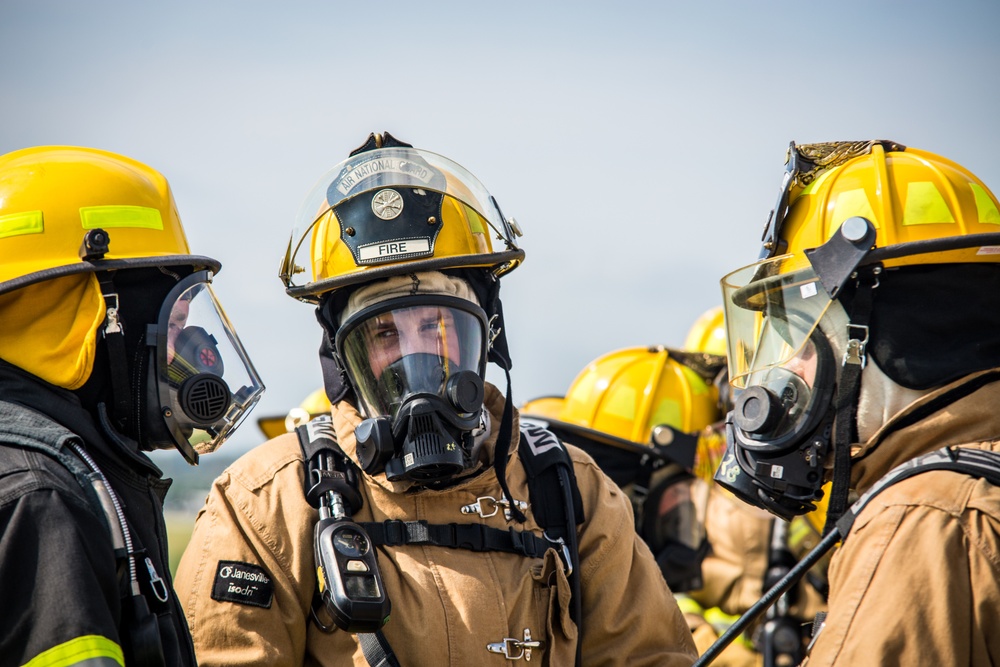 ANG firefighters conduct live-fire training