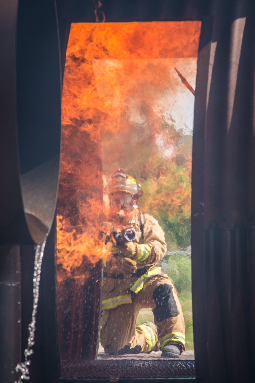 ANG firefighters conduct live-fire training