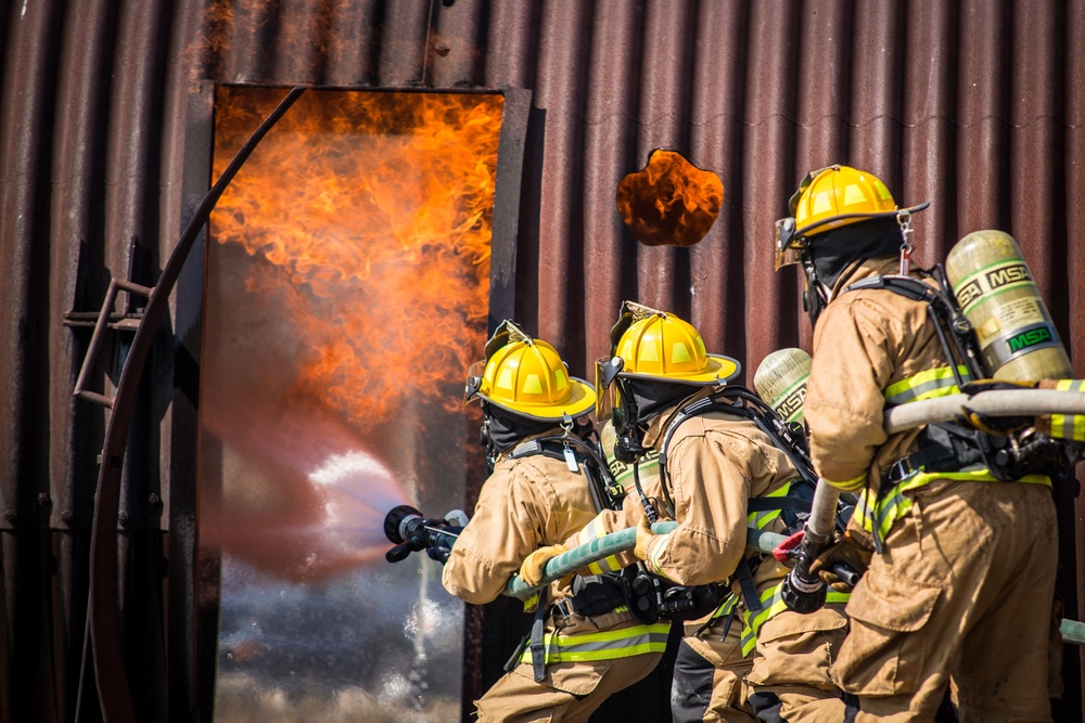 ANG firefighters conduct live-fire training