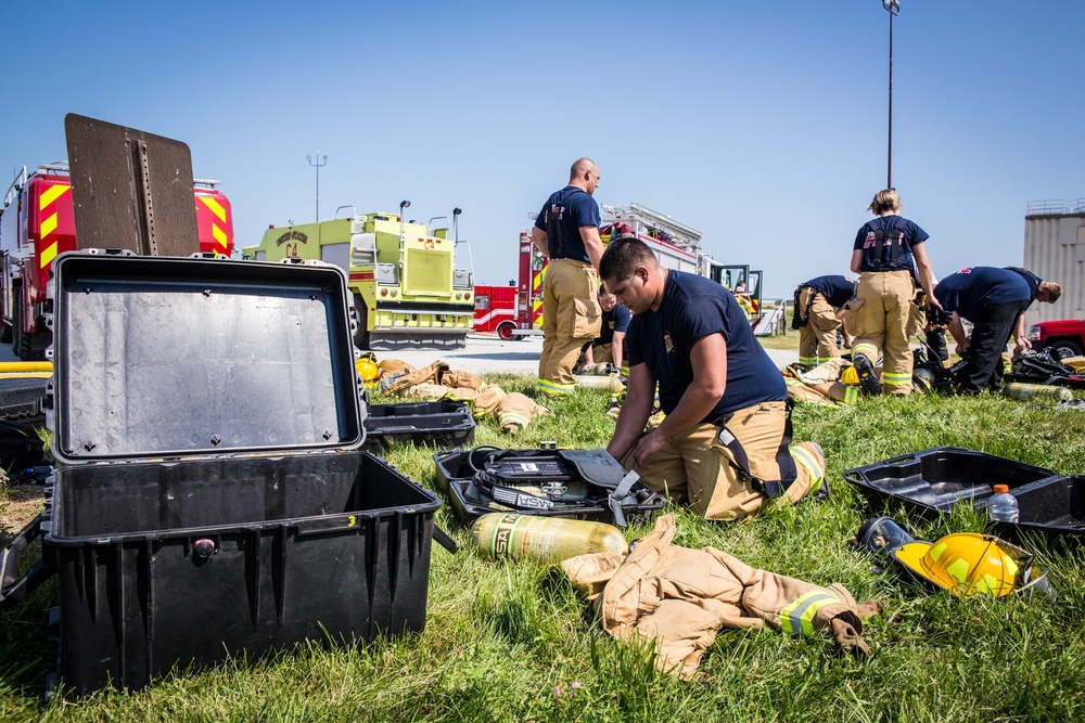 ANG firefighters conduct live-fire training