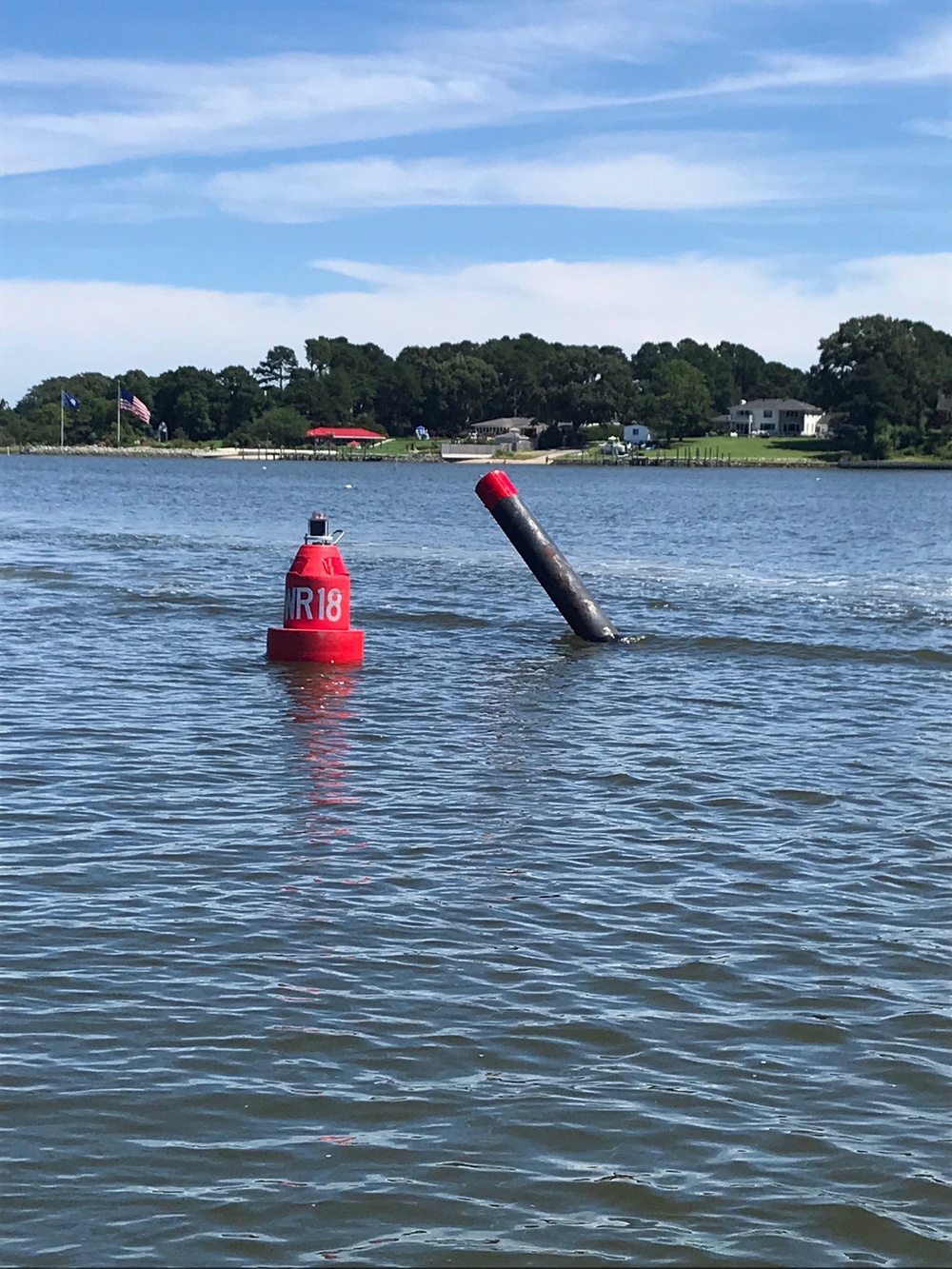 Coast Guard installs temporary aid to navigation in Broad Bay in Virginia Beach, VA