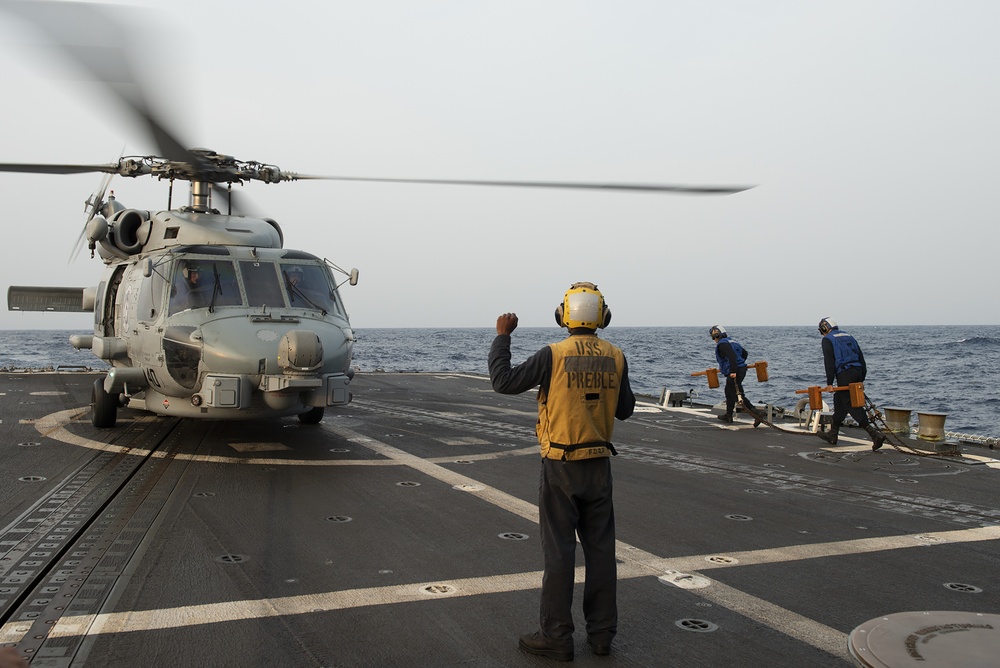 USS Preble at sea