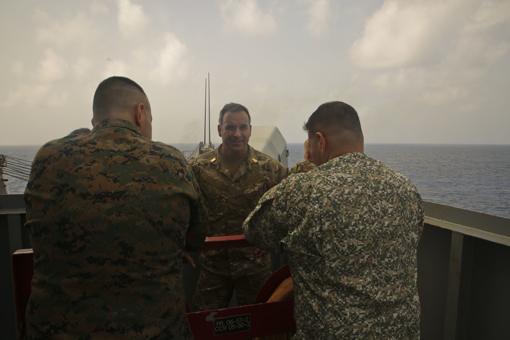 SPMAGTF-SC leaders learn more about the USS Gunston Hall