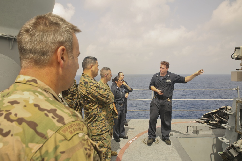 SPMAGTF-SC leaders learn more about the USS Gunston Hall