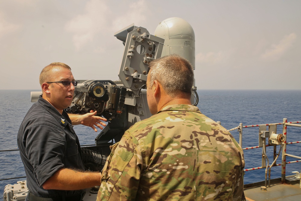 SPMAGTF-SC leaders learn more about the USS Gunston Hall