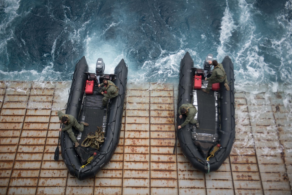 USS Harpers Ferry conducts CRRC operations