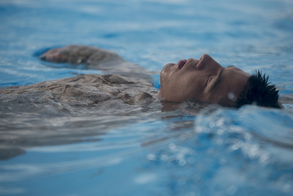 MRF’s security platoon builds confidence in the water during RUTEX