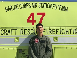 Ie Shima Training Facility Crash Fire Rescue Marines assist in fighting farm fire