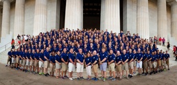 Students attend Sunset Parade in our Nation's Capital