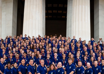 Students attend Sunset Parade in our Nation's Capital