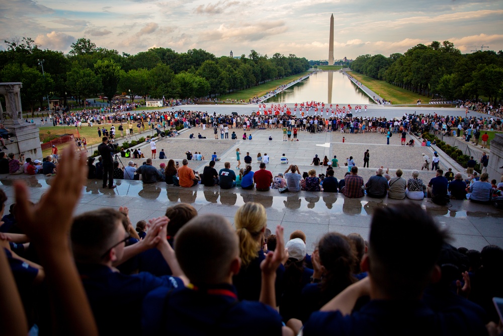 Students attend Sunset Parade in our Nation's Capital