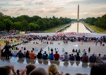 Students attend Sunset Parade in our Nation's Capital