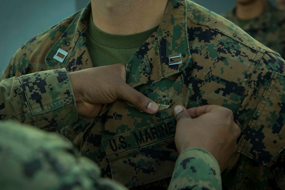 ACE Marines pin on UAS wings