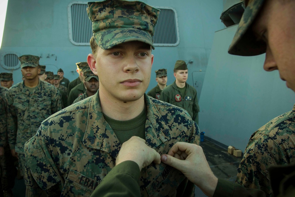 ACE Marines pin on UAS wings