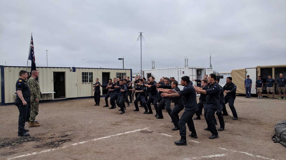 Royal New Zealand Navy Performs the Haka for Distinguished Visitors
