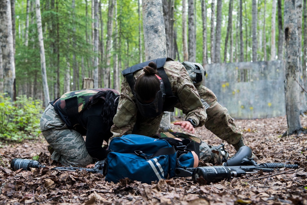 JBER hospital personnel apply what they learned in Tactical Combat Casualty Care course