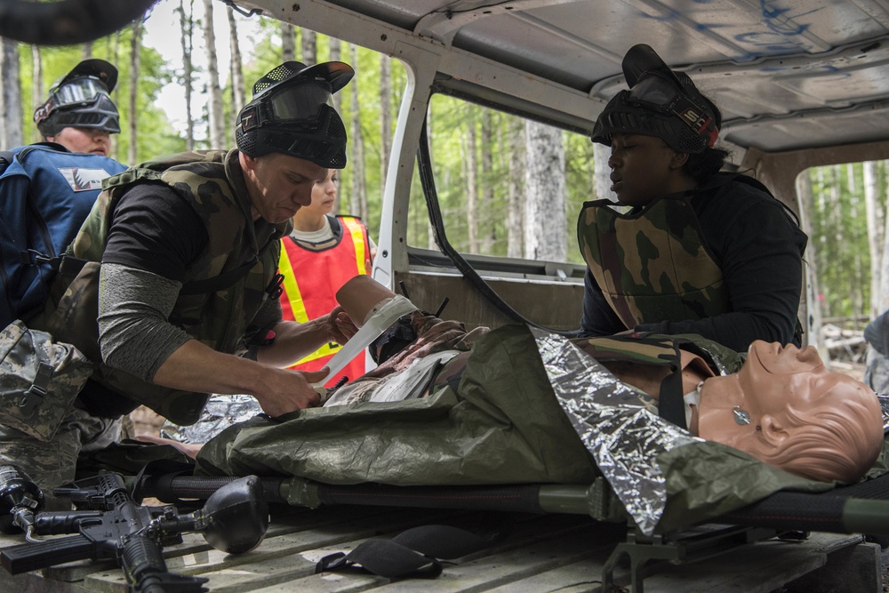 JBER hospital personnel apply what they learned in Tactical Combat Casualty Care course