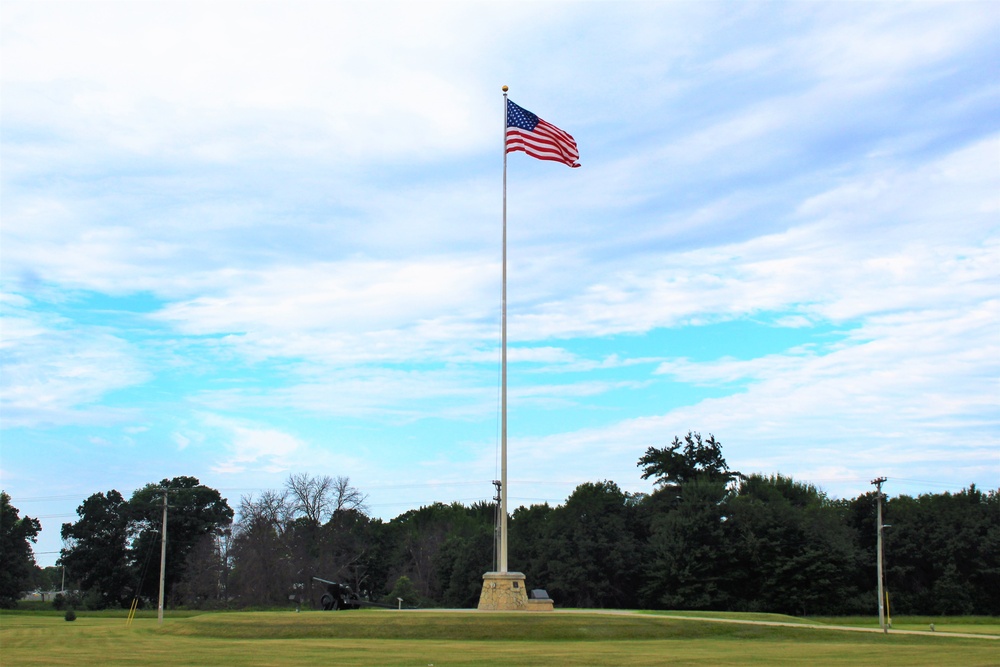 American Flag and Fort McCoy