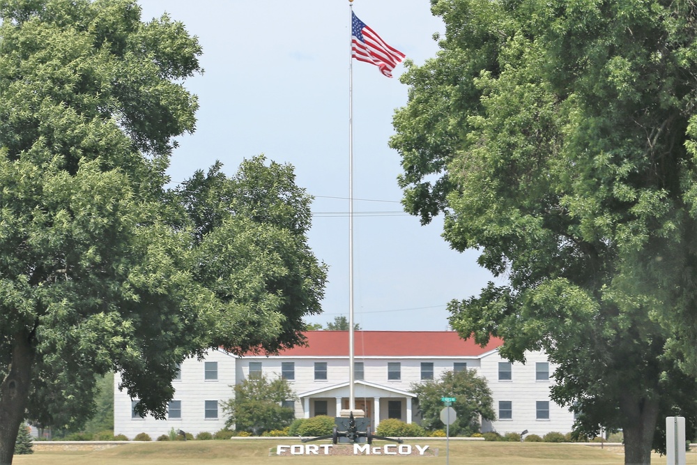 American Flag and Fort McCoy