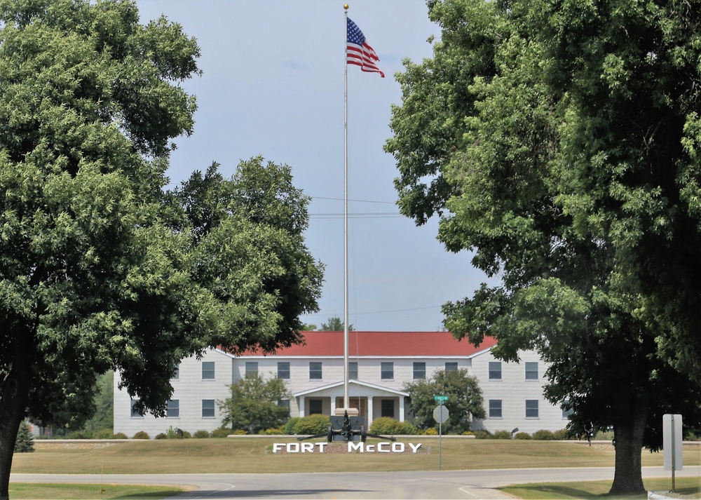 American Flag and Fort McCoy