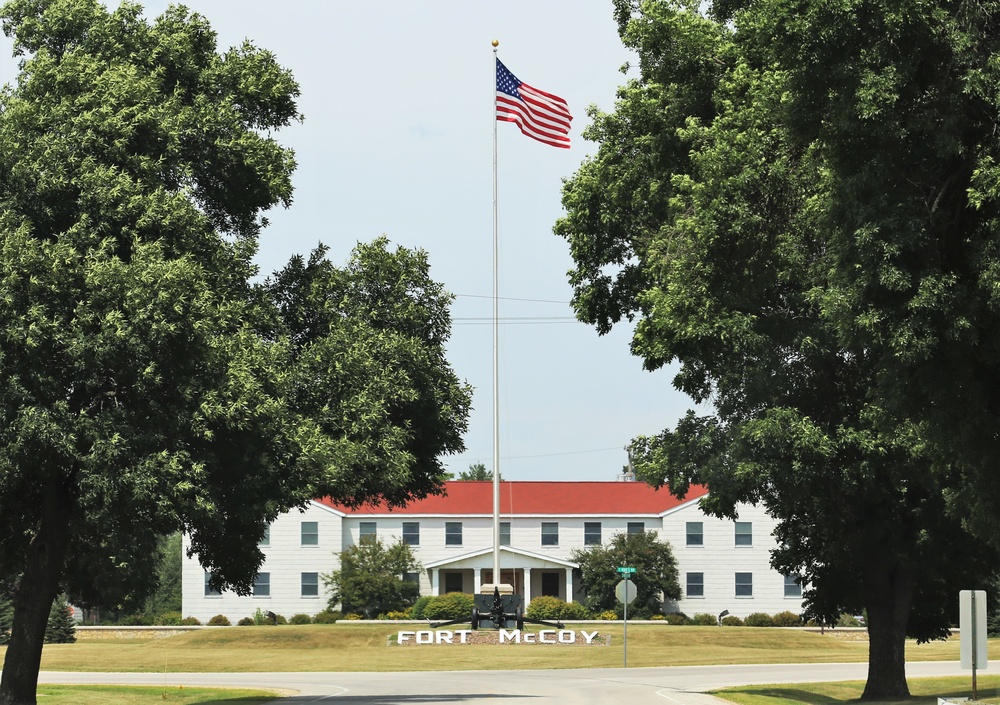 American Flag and Fort McCoy