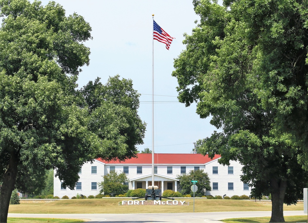 American Flag and Fort McCoy