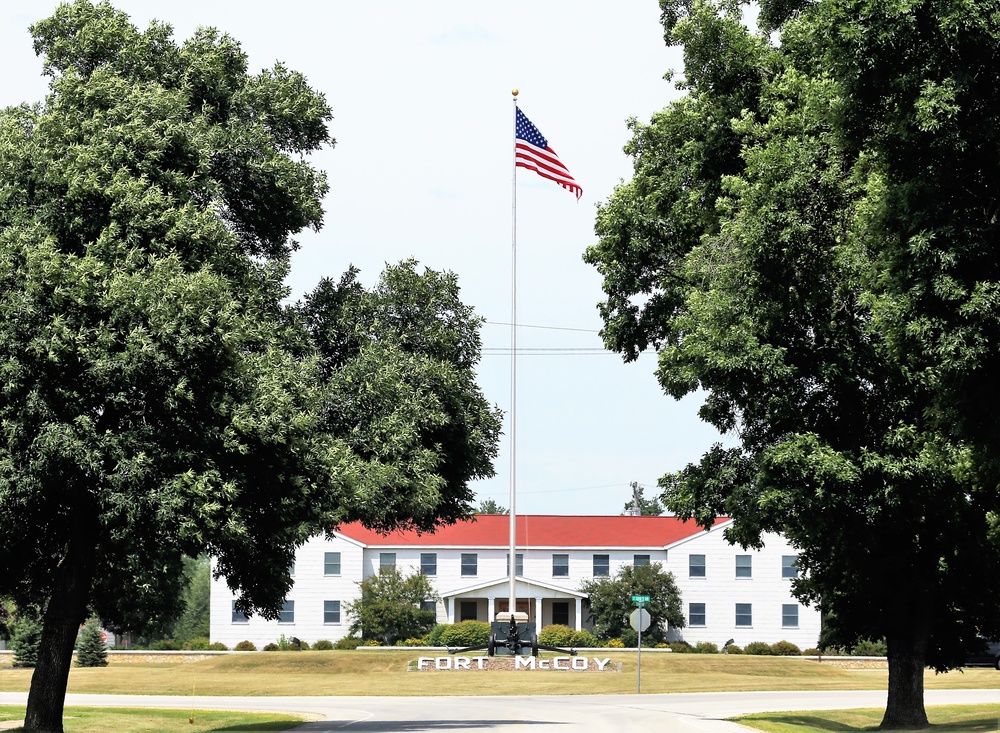 American Flag and Fort McCoy