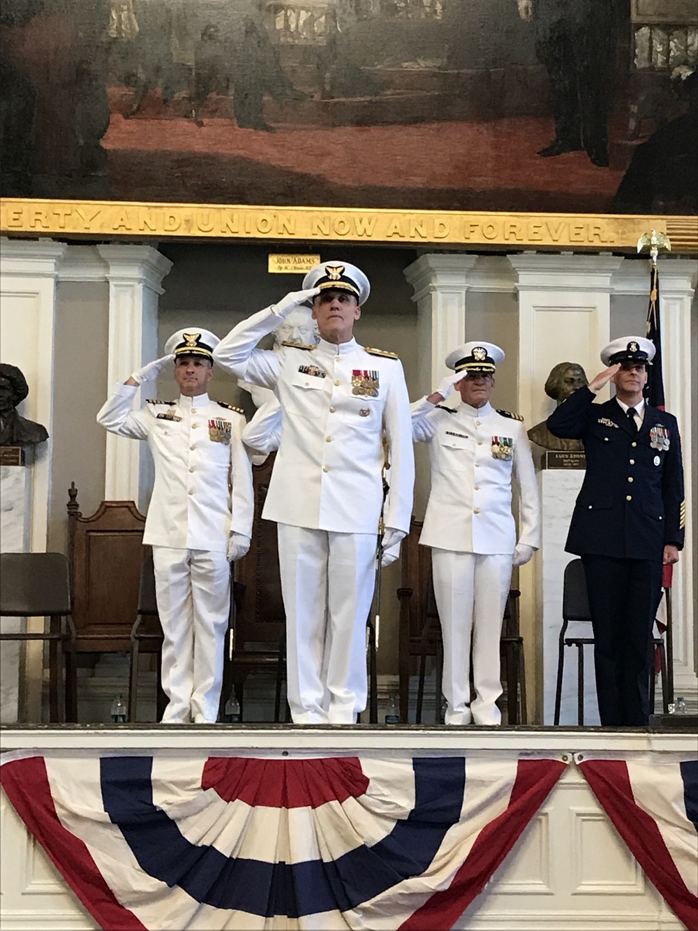 Coast Guard Base Boston holds change-of-command ceremony