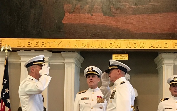 Coast Guard Base Boston holds change-of-command ceremony