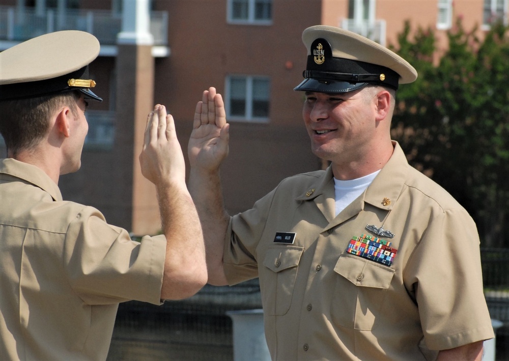 Re-enlistment aboard a Battleship