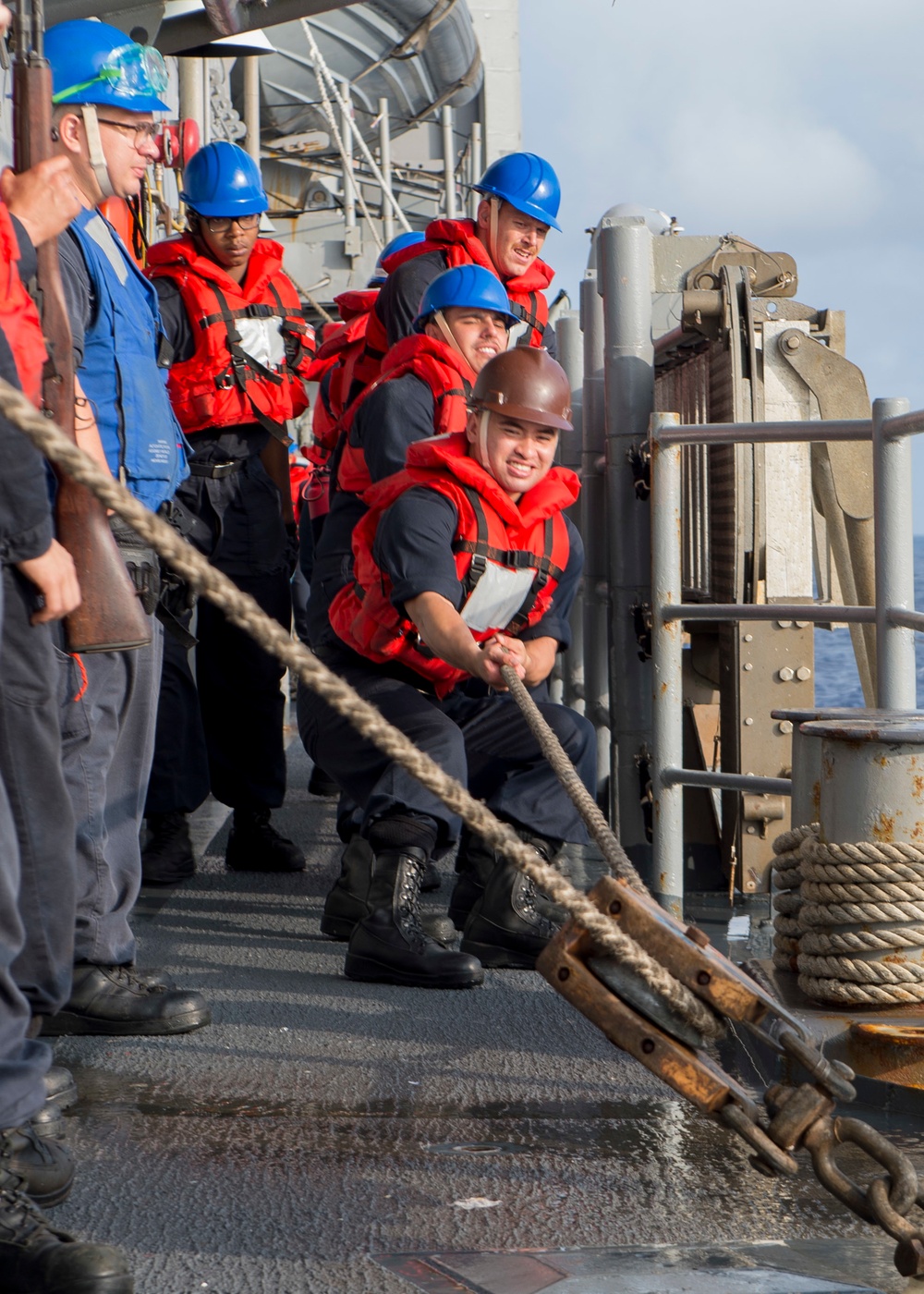 USS Lake Champlain (CG 57) Conducts Replenishment-at-Sea With USNS Rappahannock (T-AO 204)