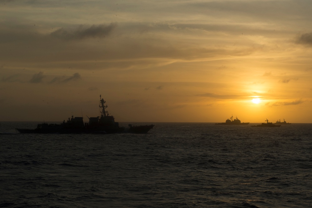 RIMPAC Multinational Warships Sail in the Pacific