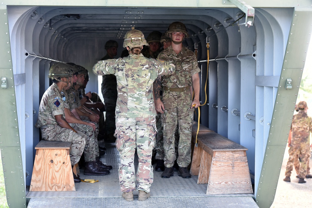 Multinational Airborne Refresher Training at Caserma Del Din, Vicenza, Italy, July 18, 2018.