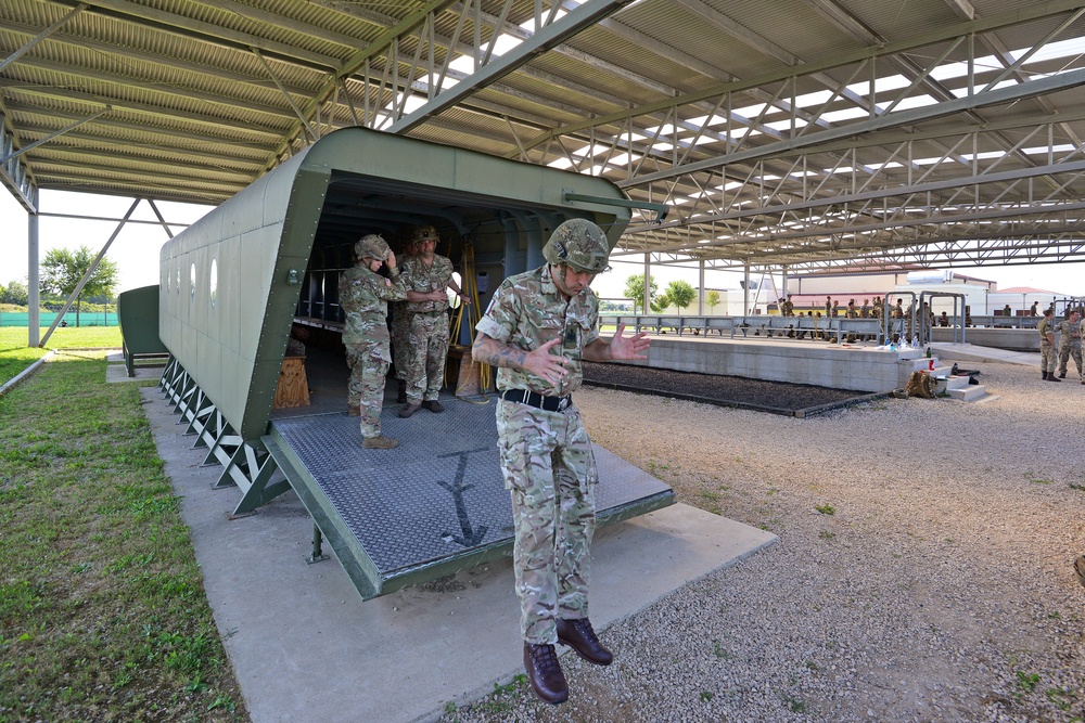 Multinational Airborne Refresher Training at Caserma Del Din, Vicenza, Italy, July 18, 2018.