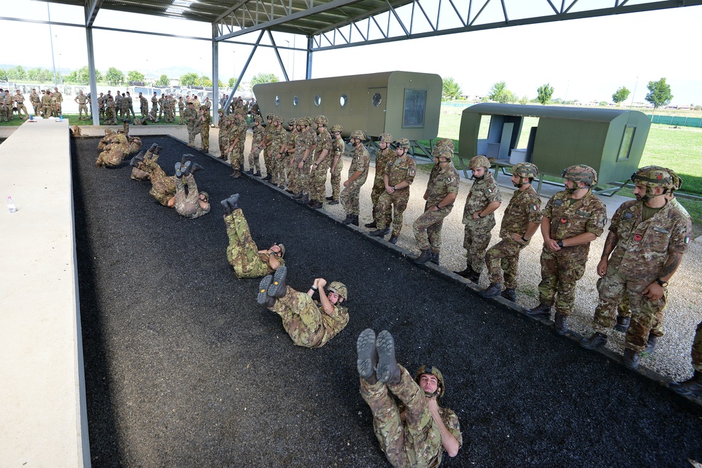 Multinational Airborne Refresher Training at Caserma Del Din, Vicenza, Italy, July 18, 2018.