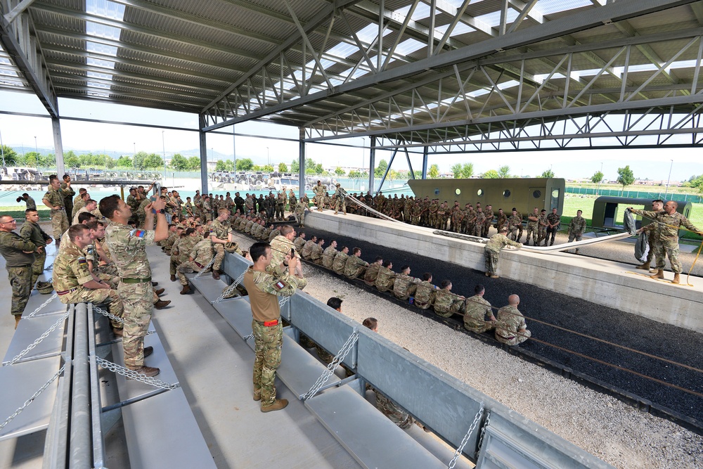 Multinational Airborne Refresher Training at Caserma Del Din, Vicenza, Italy, July 18, 2018.